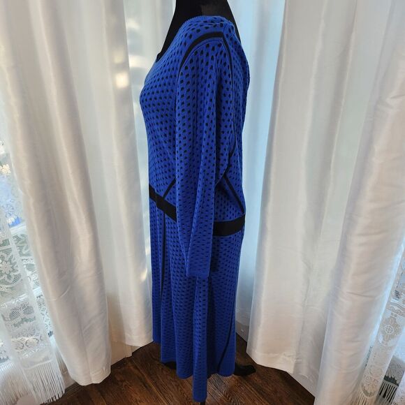 NEW Lane Bryant Womens Sweater Dress Plus Sz 18/20 Black Blue 3/4 Sleeve NWT - Picture 7 of 11